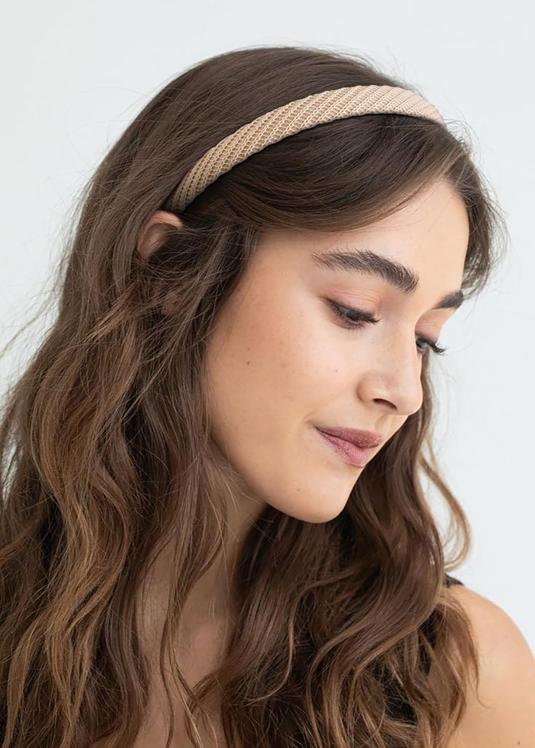 Headbands for Women Thin Knitted Hairbands Fashion Non Slip Headband for Women's Hair Cute Solid Colors Hair Accessories 4 PCS