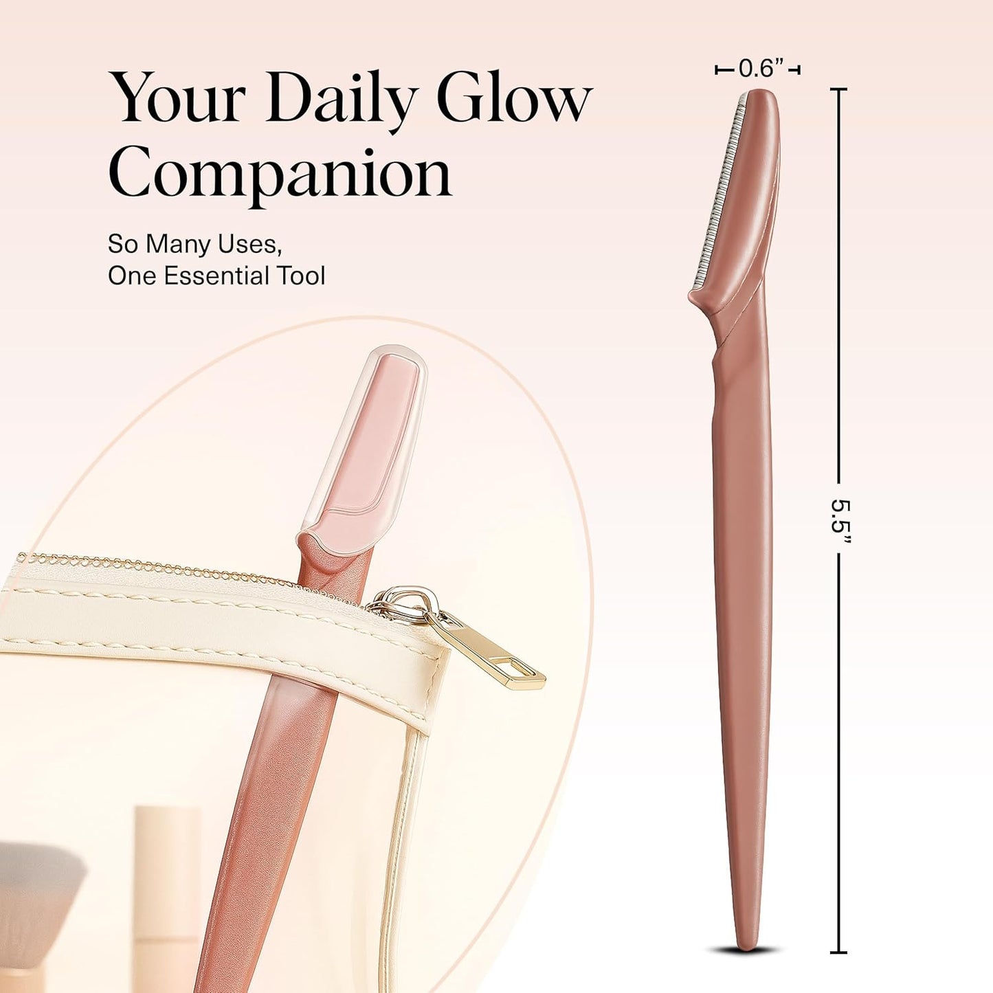 Kitsch Dermaplane Razor for Women Face – Face Razors for Women & Men, Eyebrow Trimmer & Face Shaver – Exfoliating Facial Razor & Skin Care Tool for Smoother Skin - Terracotta, 12 pcs