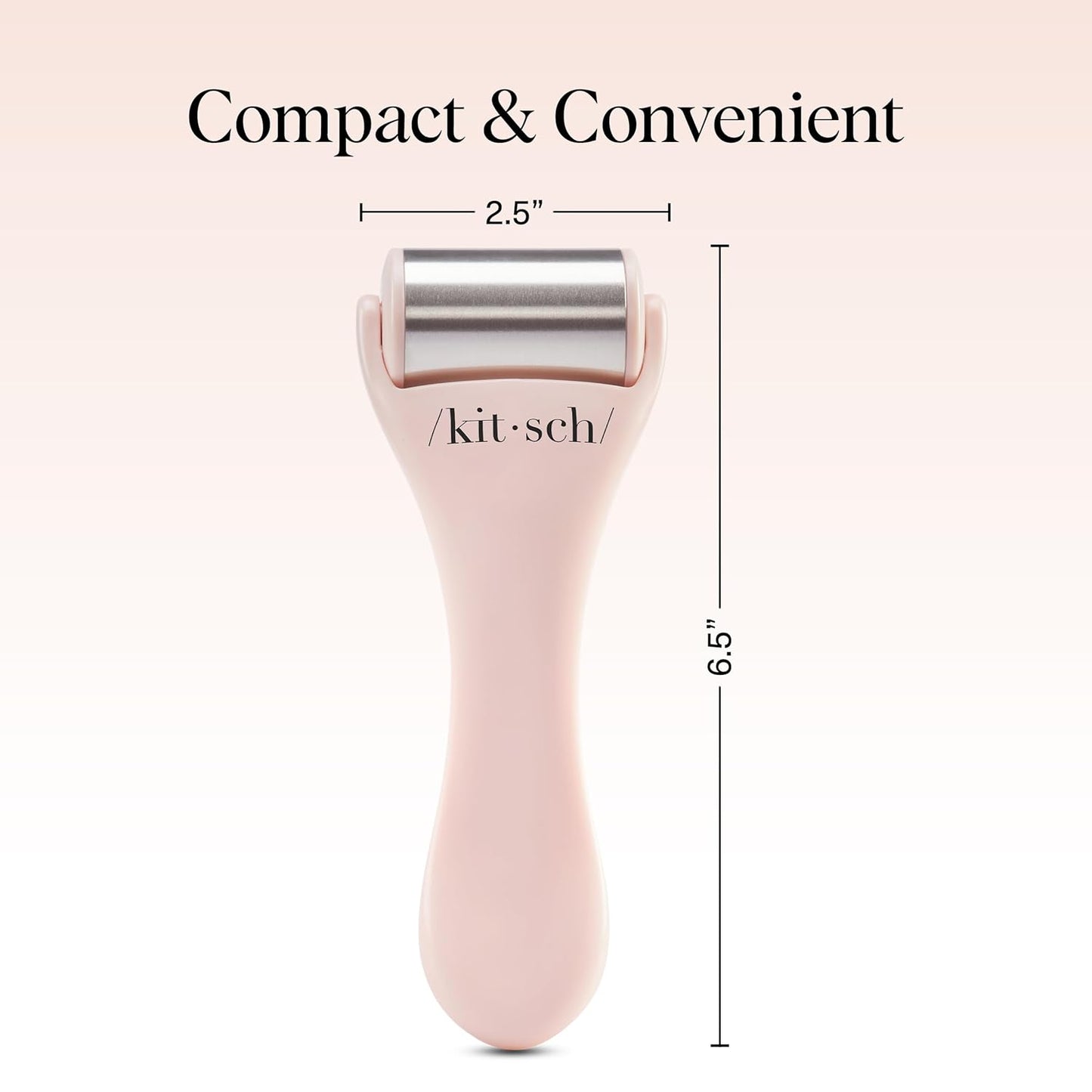Kitsch Ice Roller for Face – Stainless Steel Face Ice Roller to Reduce Puffiness, Redness & Headaches – Cooling Facial Roller for Skin Care, Irritation Relief & Spa-Like Experience at Home - Pink