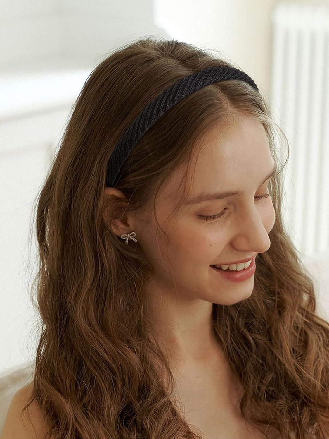 Headbands for Women Thin Knitted Hairbands Fashion Non Slip Headband for Women's Hair Cute Solid Colors Hair Accessories 4 PCS